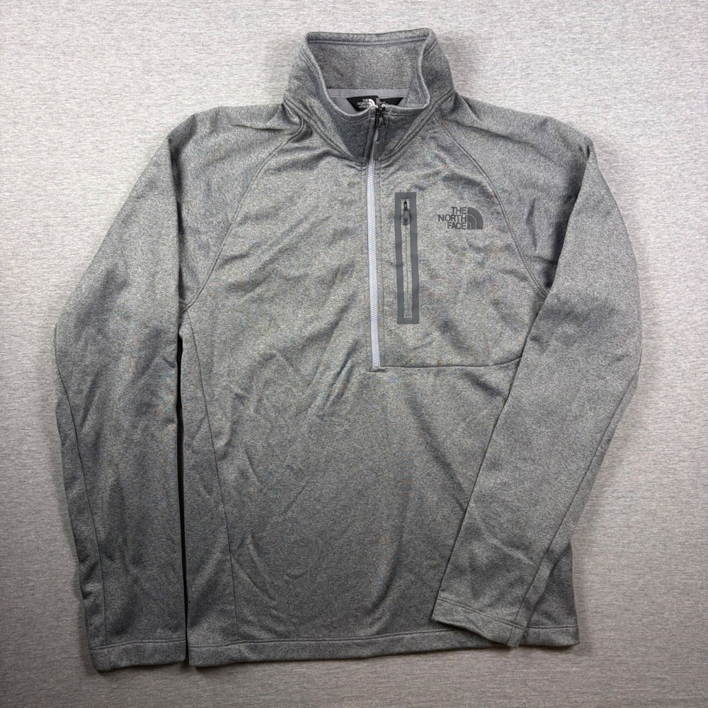 The North Face Canyonlands 1/2 Zip Pullover Men Small Gray Chest Pocket